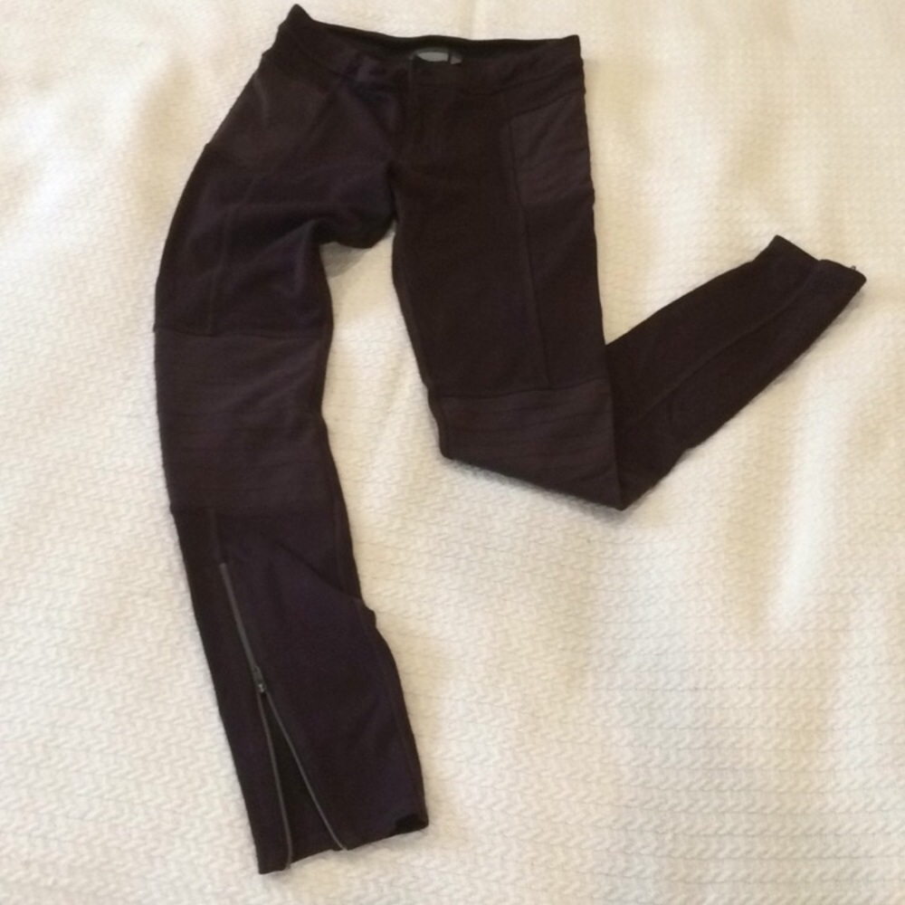 Moto Leggings with ankle zippers.